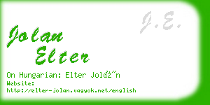 jolan elter business card